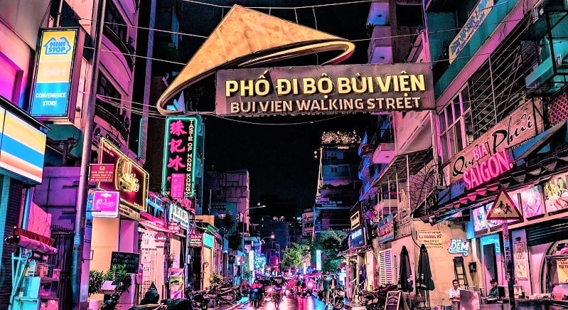 Bui Vien Walking Street in Saigon